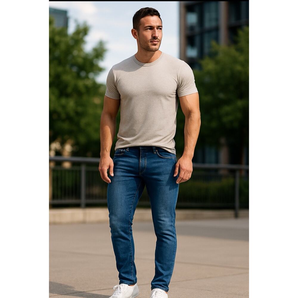 Barbell Apparel Jeans Men’s 30 Blue Athletic Fit Stretch Denim Pants